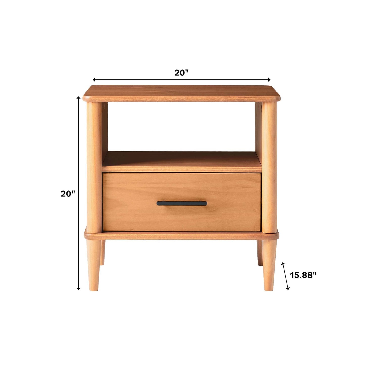Walker Edison Spindle Transitional 1-Drawer Nightstand